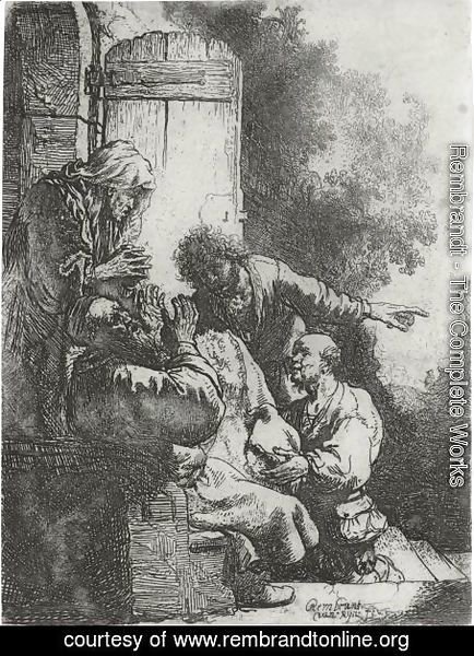 Rembrandt - Joseph's Coat Brought To Jacob 2