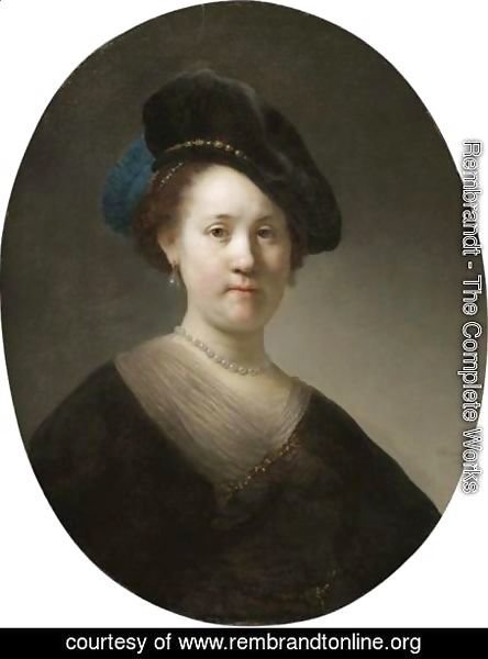 Portrait Of A Young Woman With A Black Cap