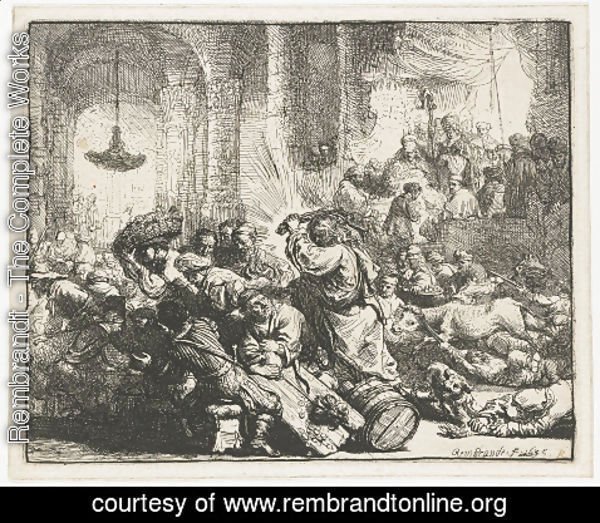 Rembrandt - Christ Driving The Money Changers From The Temple 3