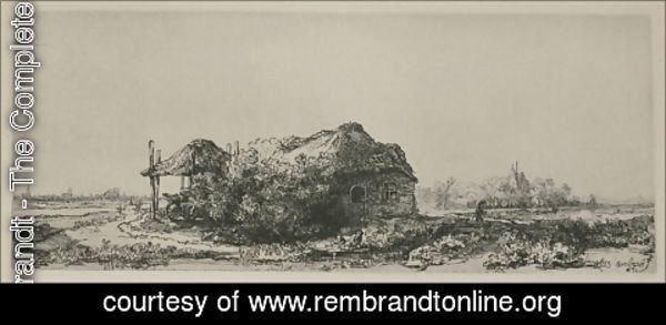 Rembrandt - Landscape With A Cottage And Haybarn