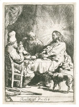 Rembrandt - Christ at Emmaus 3