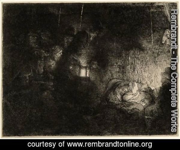 Rembrandt - The adoration of the shepherds, a night piece
