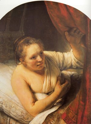 Rembrandt - Young woman in bed (possibly Geertje)