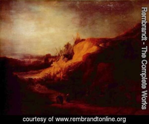 Rembrandt - Landscape with the Baptism of the eunuch