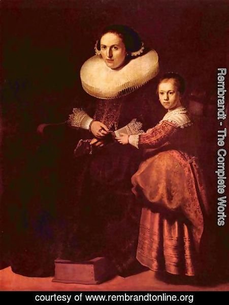 Rembrandt - Portrait of Susanna and her daughter Eva Pellicone