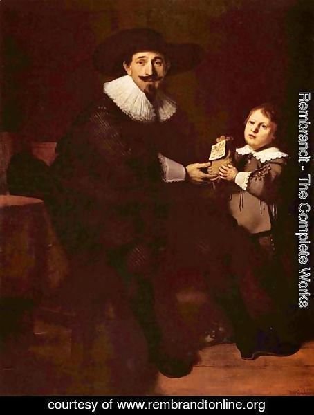 Rembrandt - Portrait of Jan and his son Caspar Pellicone