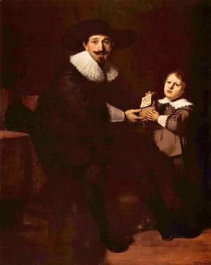 Rembrandt - Portrait of Jan and his son Caspar Pellicone