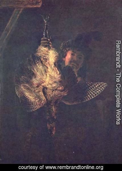 Rembrandt - Self portrait with a dead bird