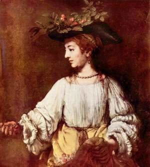 Rembrandt - Hendrickje as Flora