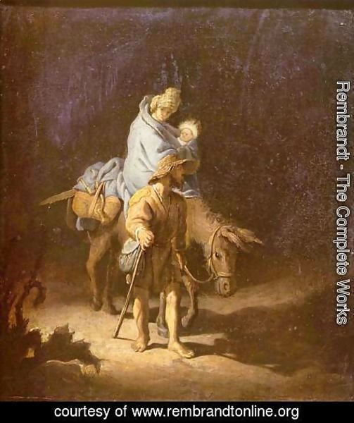 Rembrandt - The flight into Egypt