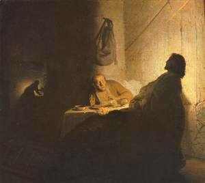 Rembrandt - The Supper at Emmaus - Alternate title Christ at Emmaus