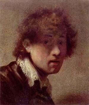 Rembrandt - Self portrait at an early age 2