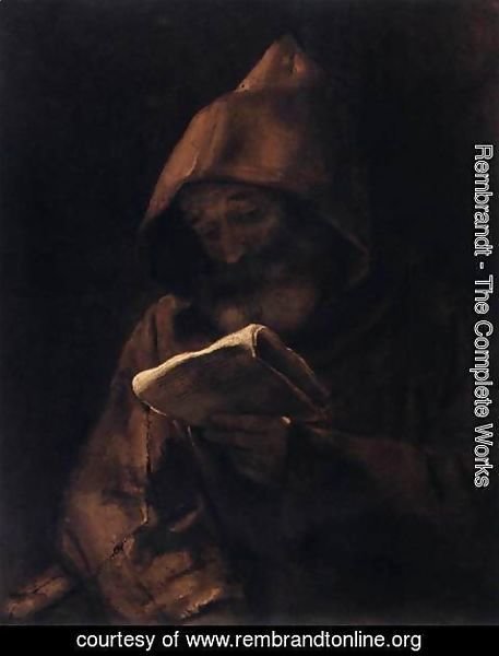 Rembrandt - Franciscan Monk Reading