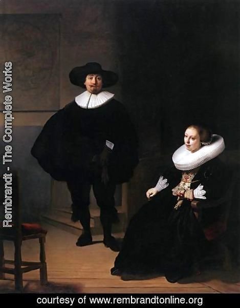 Rembrandt - Jan Pietersz. Bruyningh, and His Wife Hillegont Pietersdr. Moutmaker