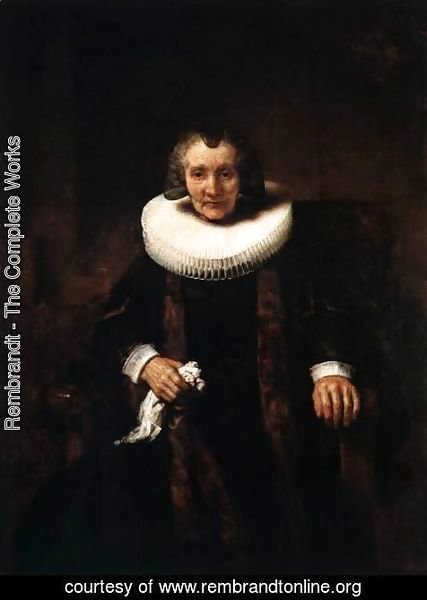 Rembrandt - Portrait of Marguerite de Geer, Wife of Jacob Trip