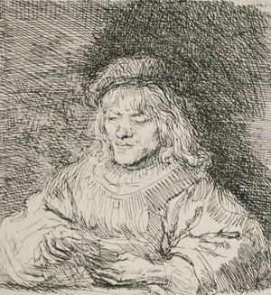 Rembrandt - A Man Playing Cards