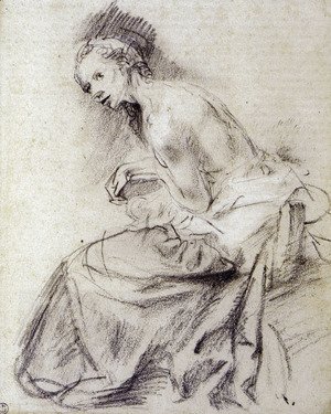 Female nude seated, Suzanne