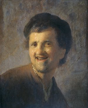 Rembrandt - Bust of a laughing young man