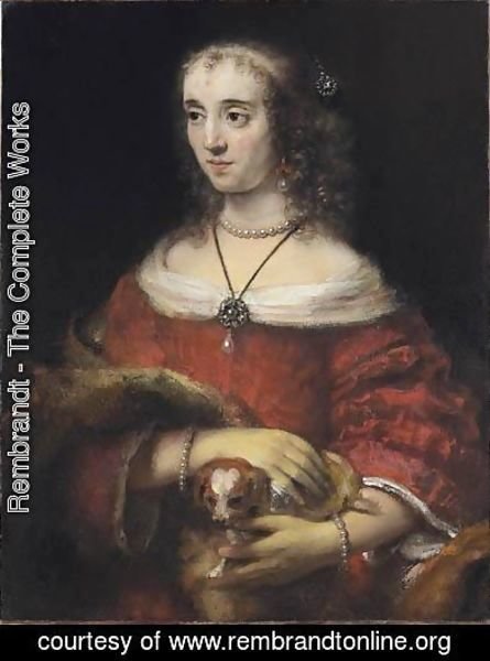 Rembrandt - Portrait of a Woman with a Lapdog
