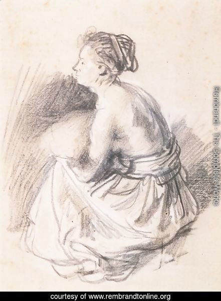A Seated Woman, Naked to the Waist