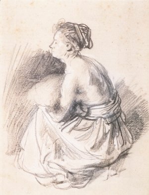 A Seated Woman, Naked to the Waist