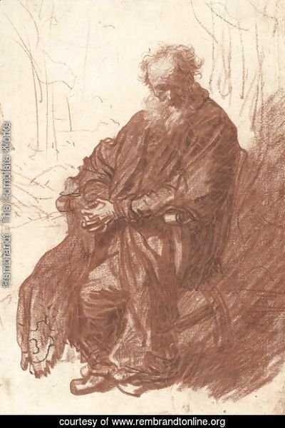 Old Man Seated in an Armchair, Full length