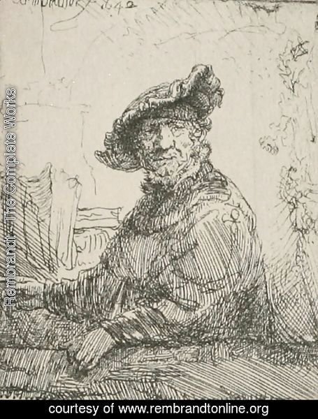 Rembrandt - A Man in an Arboug