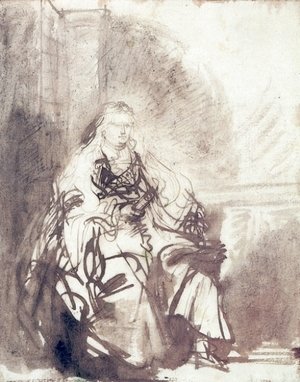 Rembrandt - A Study for The Great Jewish Bride