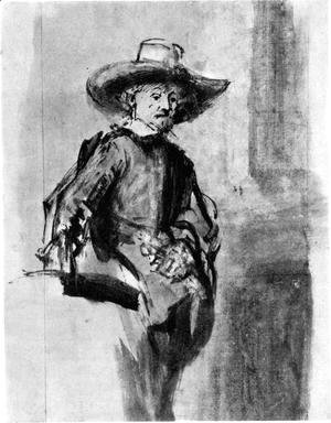 Rembrandt - Study for one of the syndics of the Cloth Guild