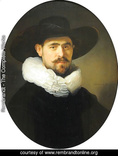 Portrait of a Bearded Man in a Wide Brimmed Hat