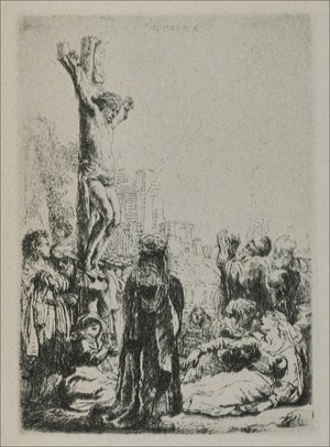 Rembrandt - The Crucifixion a Square Small Plate