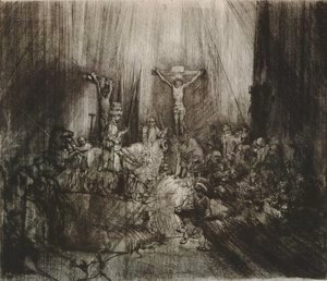 Rembrandt - Christ crucified between the two thieves (Three crosses)