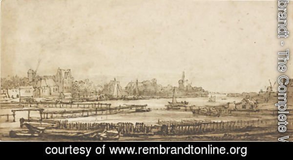 Rembrandt - View over the Amstel from the Rampart