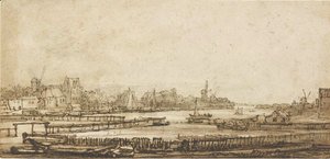 Rembrandt - View over the Amstel from the Rampart
