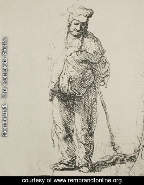 Rembrandt - A Ragged Peasant with his Hands Behind Him