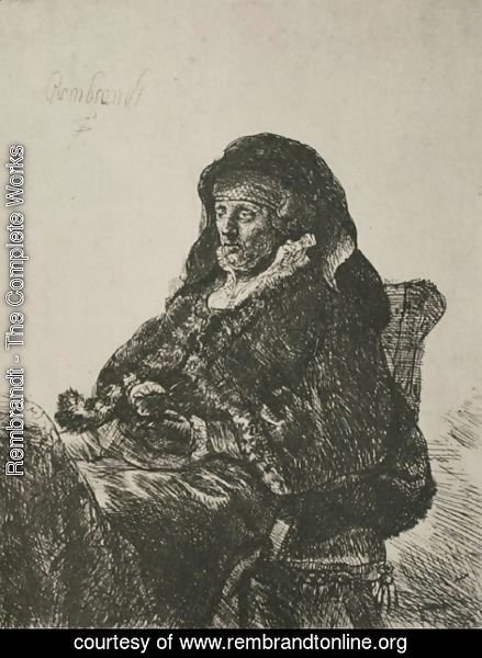 Rembrandt - Rembrandt's Mother in a Widow's Dress