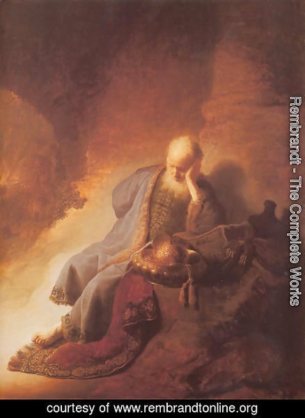 Rembrandt - Jeremiah Lamenting the Destruction of Jerusalem 1630