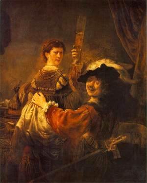 Rembrandt and Saskia in the Scene of the Prodigal Son in the Tavern c. 1635