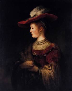 Rembrandt - Saskia in Pompous Dress c. 1642