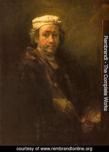 Rembrandt - Portrait of the Artist at His Easel 1660