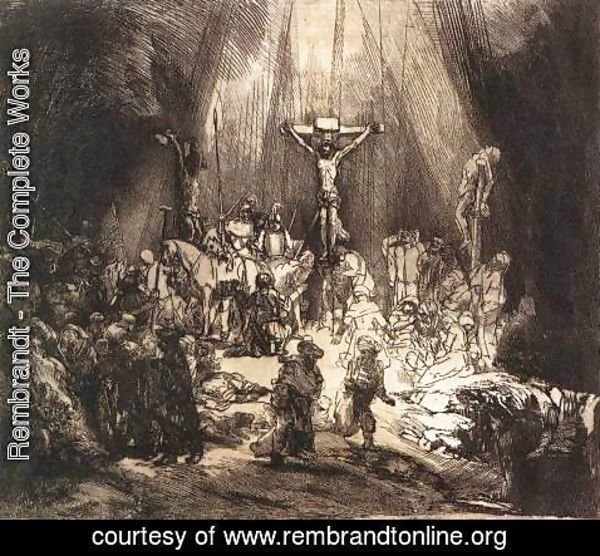 Rembrandt - The Three Crosses (second state) 1653