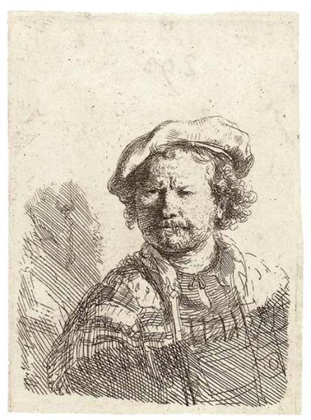 Self-Portrait in a flat Cap and embroidered Dress 2