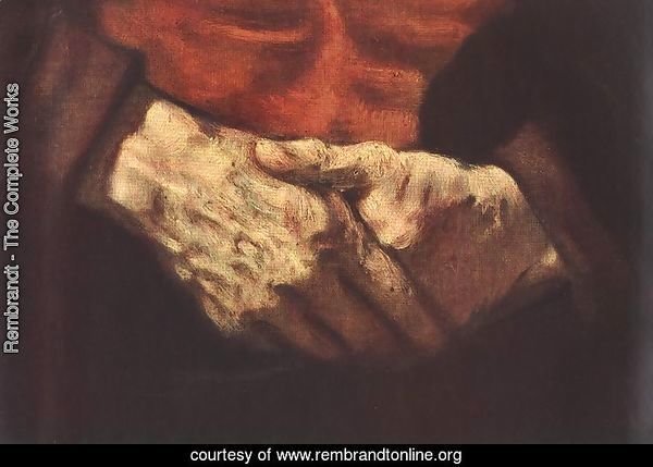 Portrait of an Old Man in Red (detail -2) 1652-54