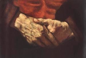 Rembrandt - Portrait of an Old Man in Red (detail -2) 1652-54