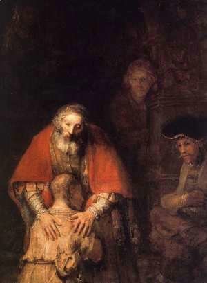 Rembrandt - The Return of the Prodigal Son (detail -5) c. 1669
