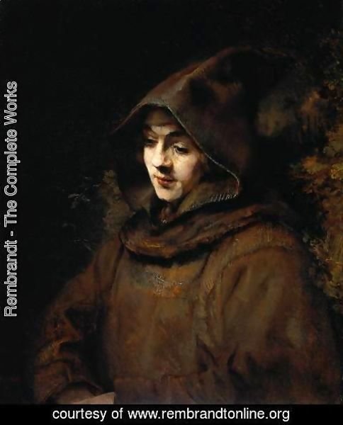Rembrandt - Titus van Rijn in a Monk's Habit