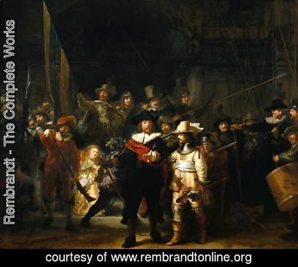 Rembrandt - The Company of Frans Banning Cocq and Willem van Ruytenburch, known as the 'Night Watch'
