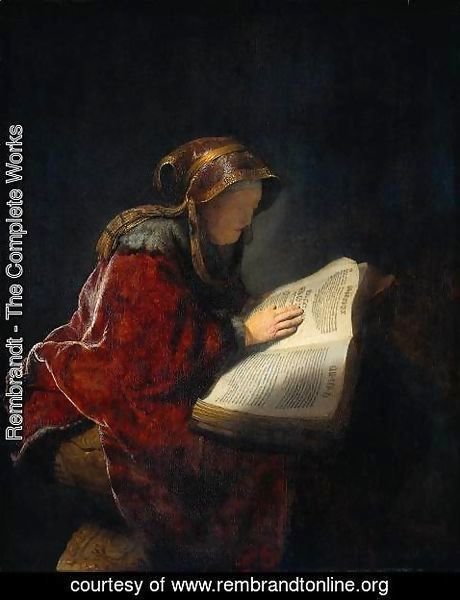 Rembrandt - The Prophetess Anna (known as 'Rembrandt's Mother')
