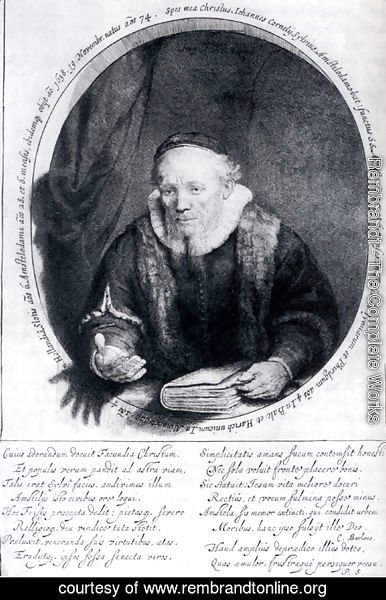 Rembrandt - Portrait Of Johannes Cornelisz