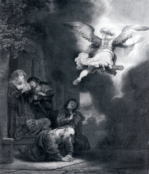Rembrandt - The Angel Leaving Tobias And His Family